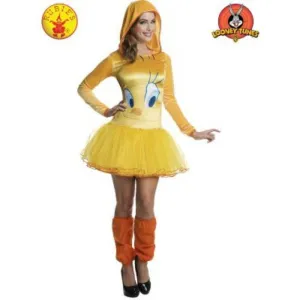 Womens Tweety Hooded Tutu Dress - S