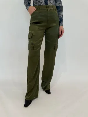 Zendaya Silky Cargo Pants - Pine