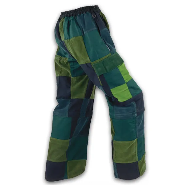 Zip Off Cargo Patchwork Pants