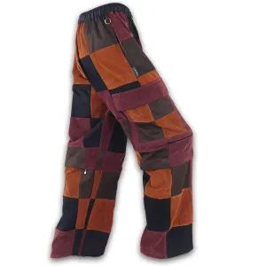 Zip Off Cargo Patchwork Pants